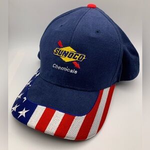 Sunoco Chemicals NOS MAGIC Stars Stripes Trucker Adjustable Ball Cap Dad Hat New
